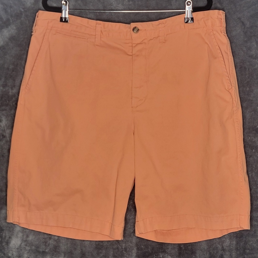 Polo Ralph Lauren Shorts Men 36 Orange Relaxed Fit Chino Cotton 9" Inseam